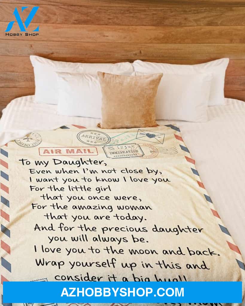 Personalized handwritten letter blanket - Best Christmas Gift for Daughter - To My Daughter Mom & Daughter Love Letter Fleece Blanket