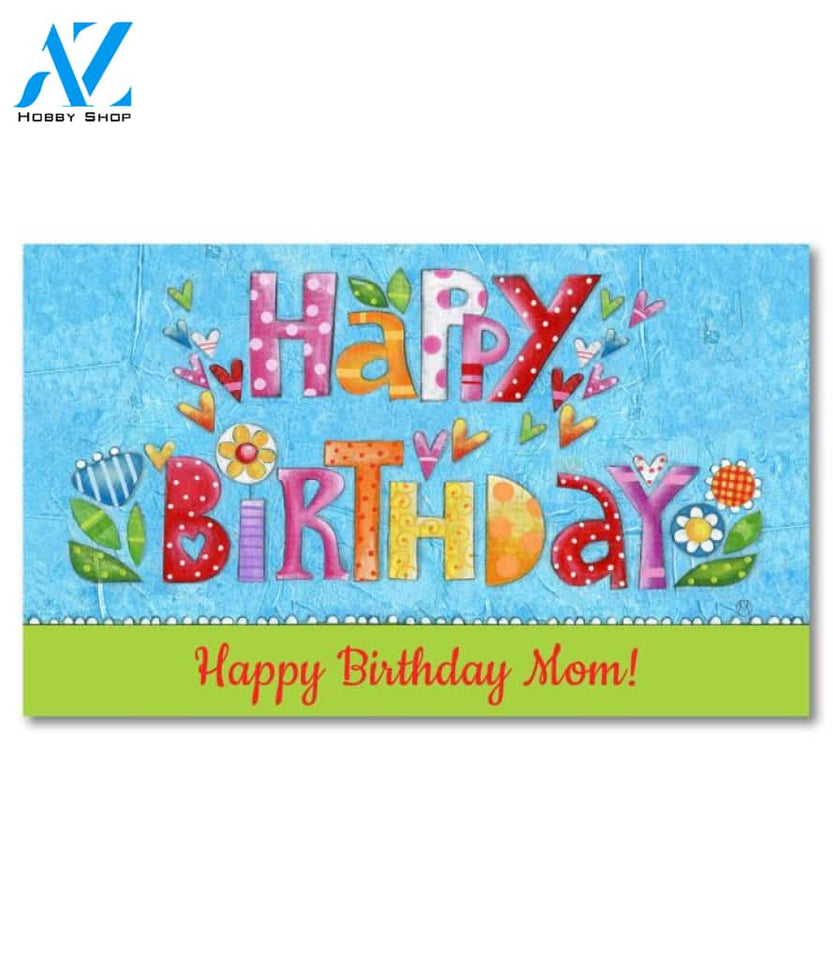 Personalized Happy Birthday Doormat - 18" x 30"