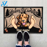 Personalized Happy camper dog Doormat, Dog mat custom, Pawprints Doormat, dog doormat, camping doormat, happy camper dog, dog gift, dog mat, custom dog - Dog mat custom