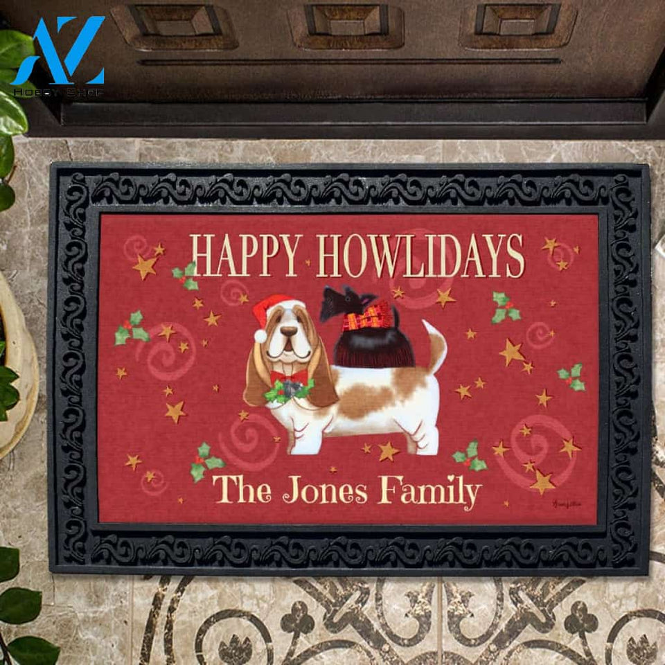 Personalized Happy Howlidays Doormat - 18" x 30"