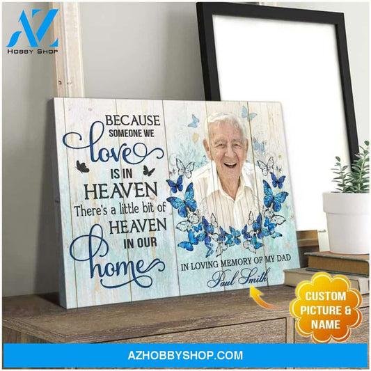Personalized Heaven In Our Home Wall Art Canvas