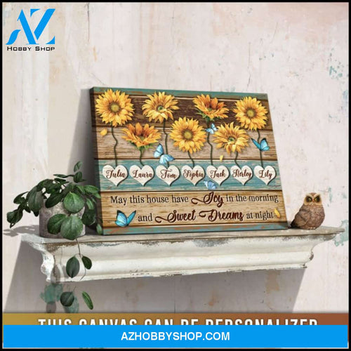 Personalized Home Decor Gifts Sunflower Canvas Prints May This House Have Joy Ohcanvas
