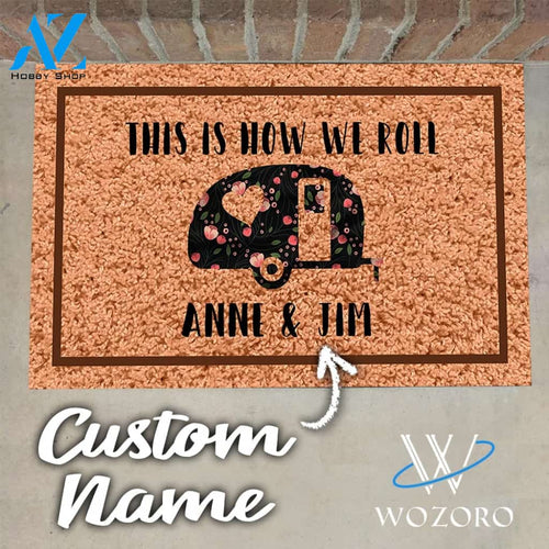 Personalized Home Is Where You Park It Camping Doormat