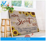 Personalized Home Sweet Home Name And Date Wall Art Canvas