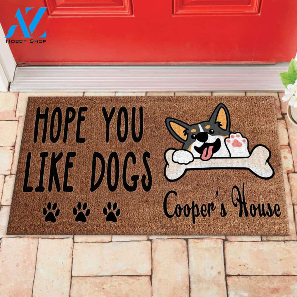 Personalized Hope You Like Dogs Doormat Full Printing | Welcome Mat | House Warming Gift