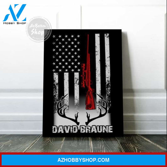 Personalized Hunter Flag Canvas – Canvas