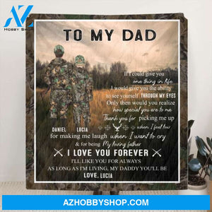 Personalized Hunting Father & Kid Blanket - Best Gift From Son/Daughter To Dad - My Loving Father - Q46PNT