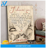 Personalized I Choose You Family Name Wall Art Canvas