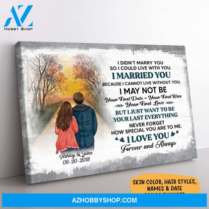 Personalized I Didn't Marry You Canvas, Sunset, Premium Canvas Wall Art