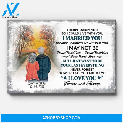 Personalized I Didn't Marry You Canvas, Sunset, Premium Canvas Wall Art
