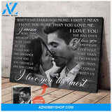 Personalized I Love You The Most Wedding Photo Wall Art Canvas