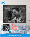 Personalized I Love You The Most Wedding Photo Wall Art Canvas