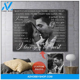 Personalized I Love You The Most Wedding Photo Wall Art Canvas