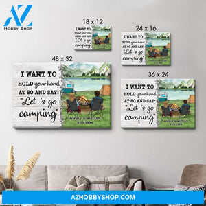 Personalized I Want To Hold Your Hand Canvas, Camping, Premium Canvas Wall Art