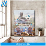 Personalized I Will Hold You Photo Butterfly Wall Art Canvas