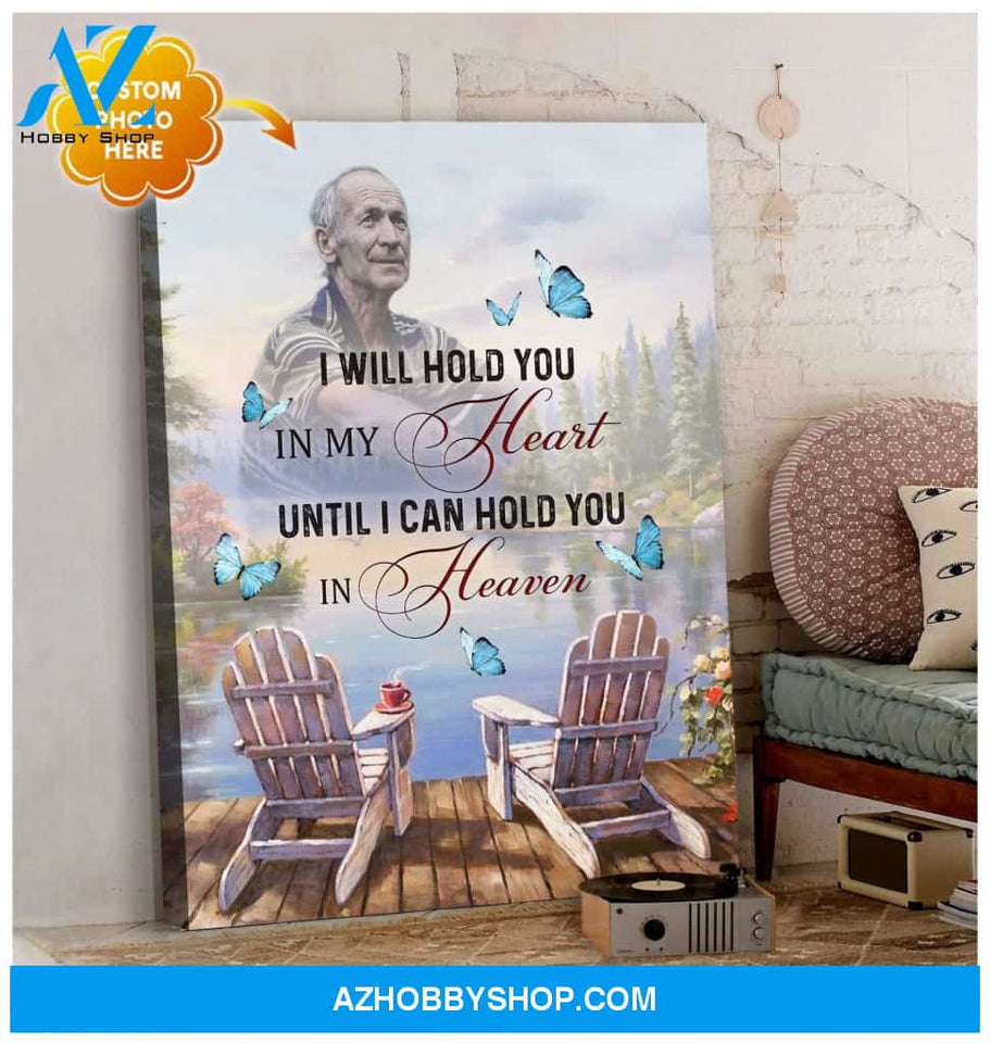 Personalized I Will Hold You Photo Butterfly Wall Art Canvas