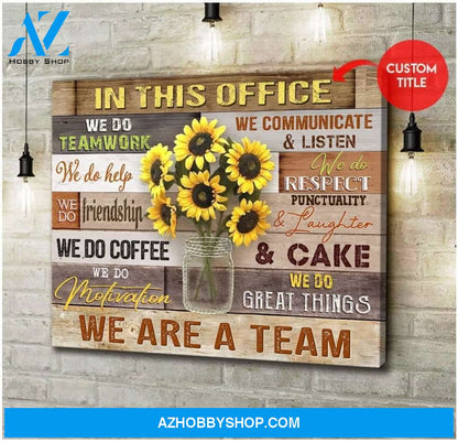 Personalized In This Office Wall Art Canvas