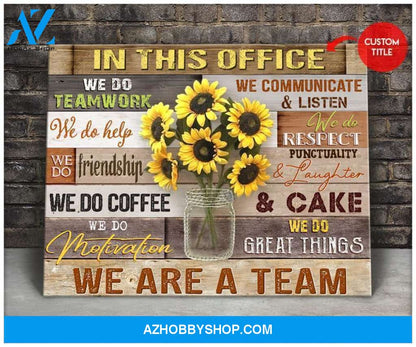 Personalized In This Office Wall Art Canvas