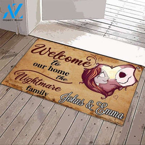 Personalized Jack And Sally Doormat Garden Flag