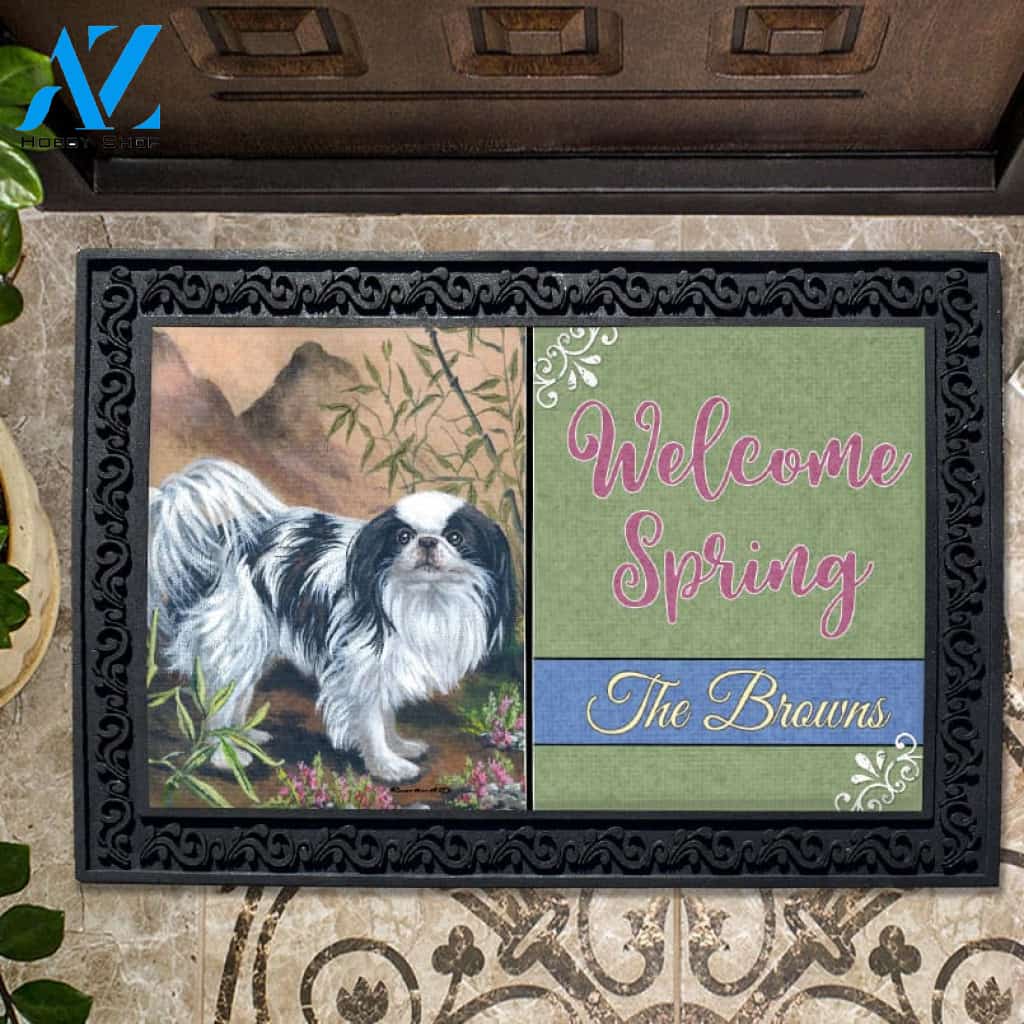 Personalized Japanese Chin Bamboo Doormat - 18