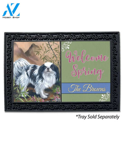 Personalized Japanese Chin Bamboo Doormat - 18" x 30"