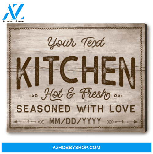 Personalized Kitchen Wall Decor Modern Farmhouse Canvas Print