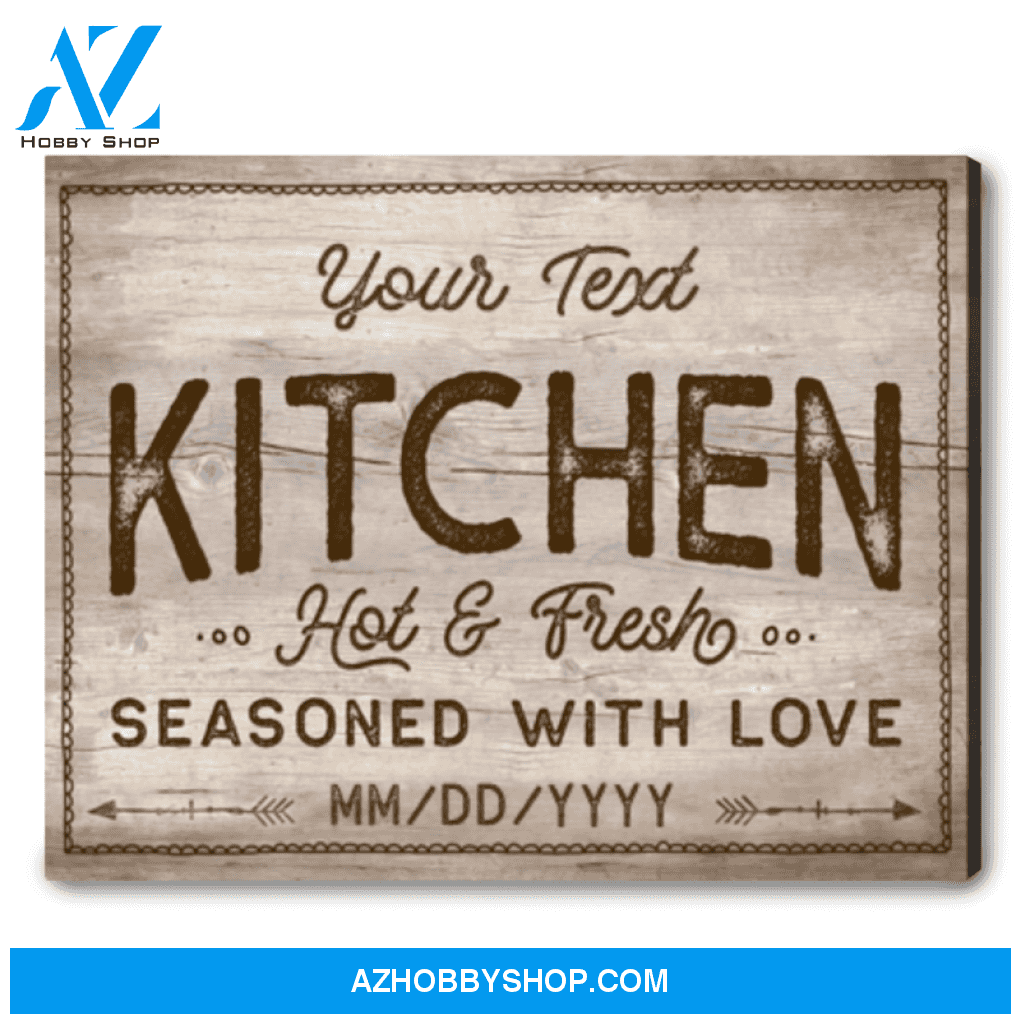 Personalized Kitchen Wall Decor Modern Farmhouse Canvas Print