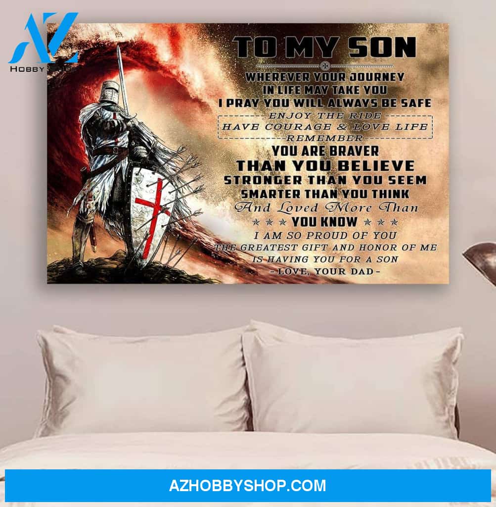 Personalized Knight Templar Poster - Dad To Son - Lda Posters