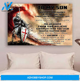 Personalized Knight Templar Poster - Dad To Son - Lda Posters