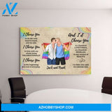 Personalized Landscape Canvas, Gift for Him, Gift for Her, Gift for LGBT Couples