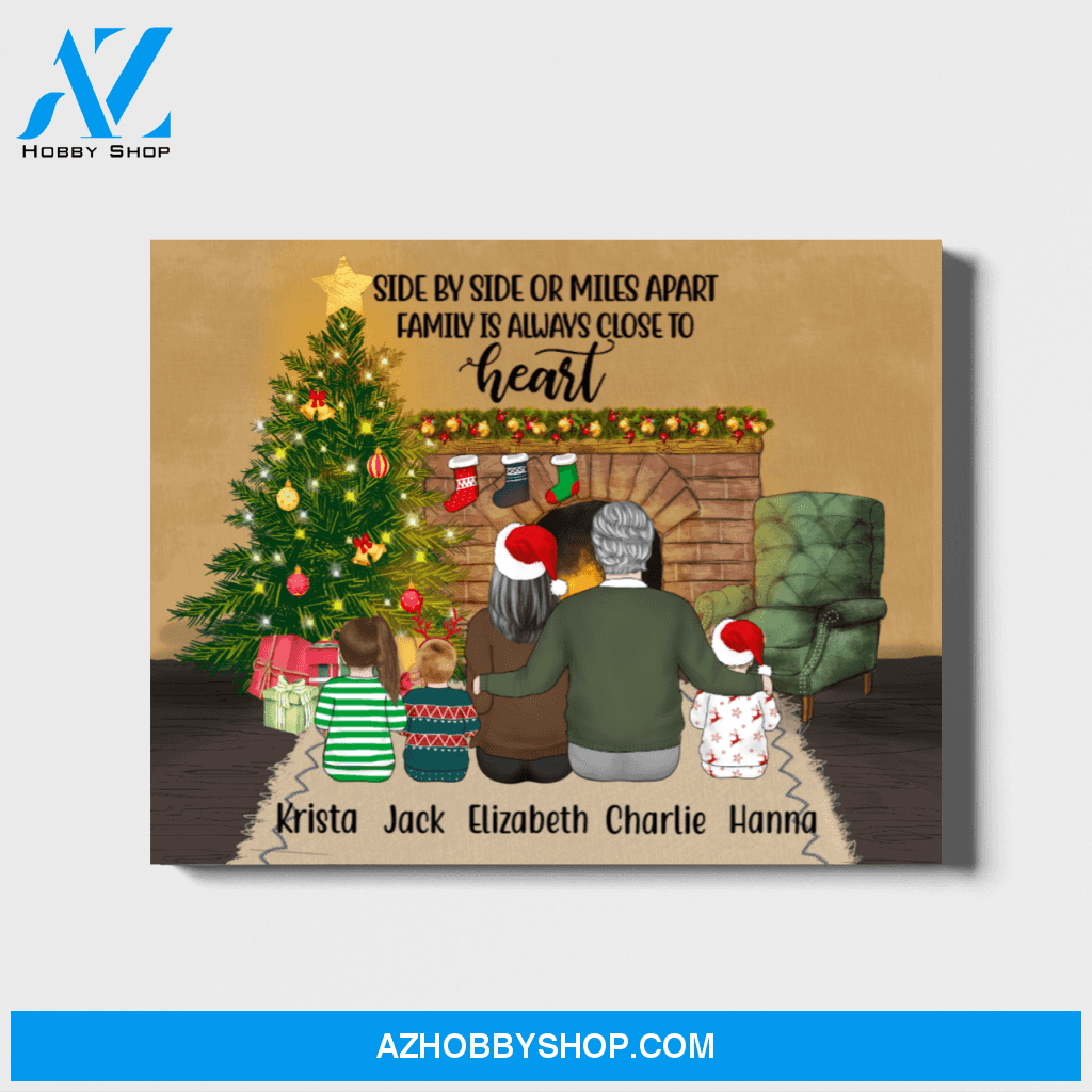 Personalized Landscape Canvas, Grandparents and Kids, Custom Gift for Christmas