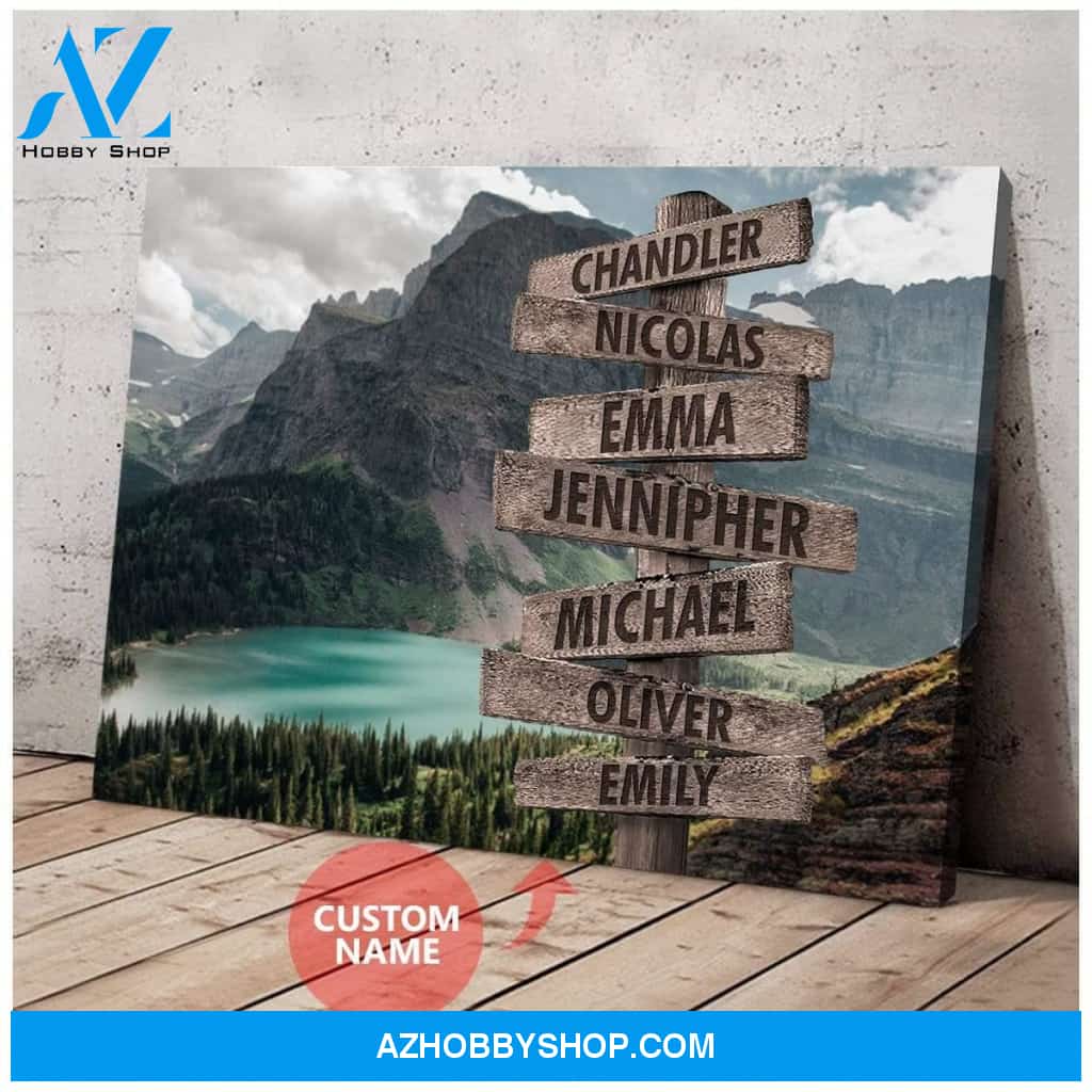 Personalized Landscape Family Name Wall Art Canvas