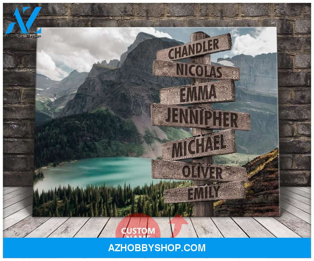 Personalized Landscape Family Name Wall Art Canvas