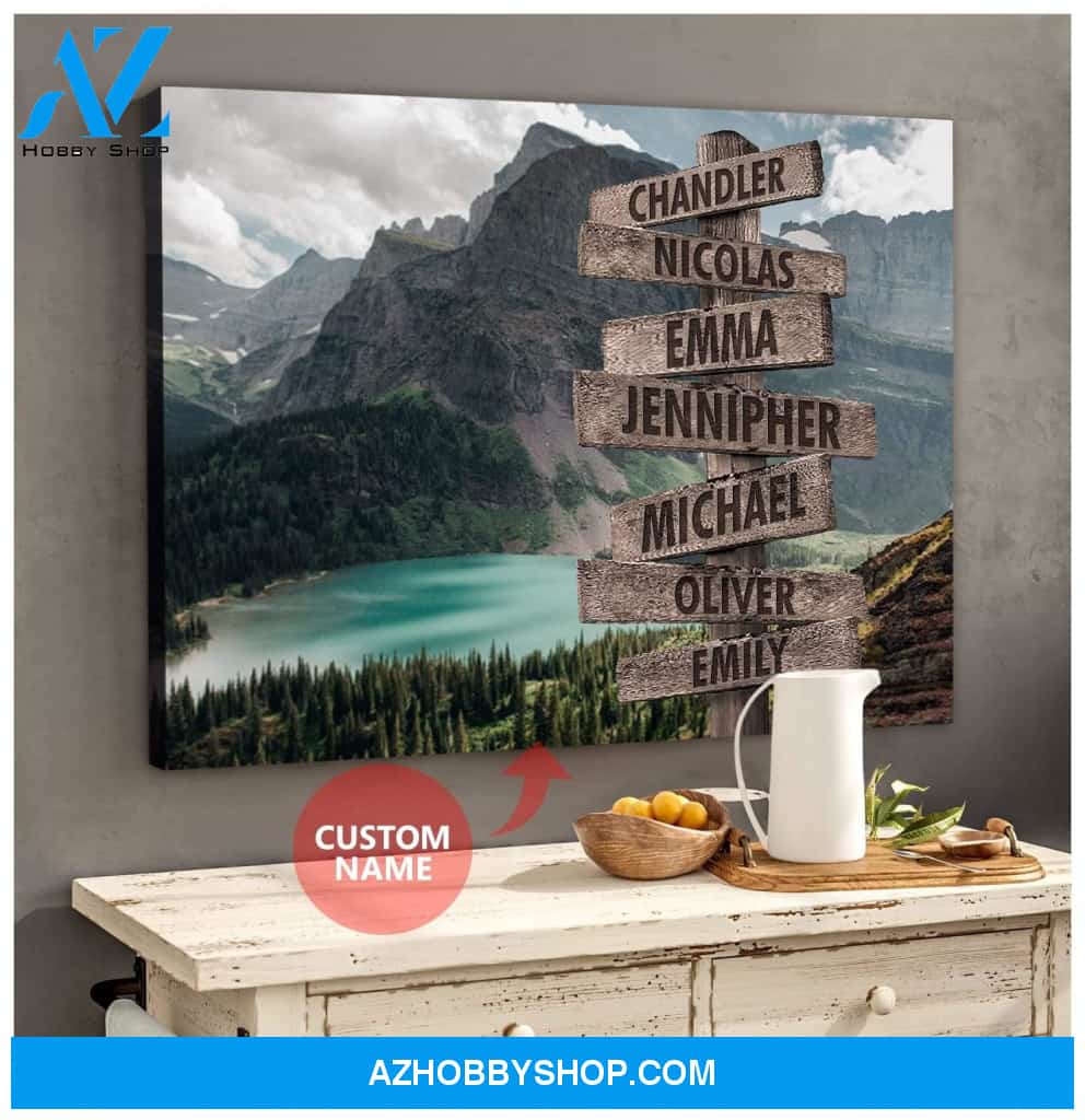 Personalized Landscape Family Name Wall Art Canvas