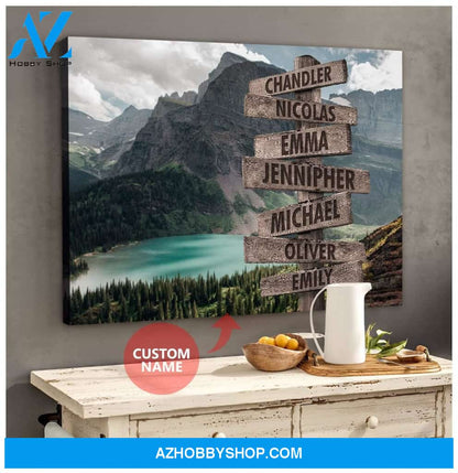 Personalized Landscape Family Name Wall Art Canvas