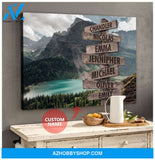 Personalized Landscape Family Name Wall Art Canvas