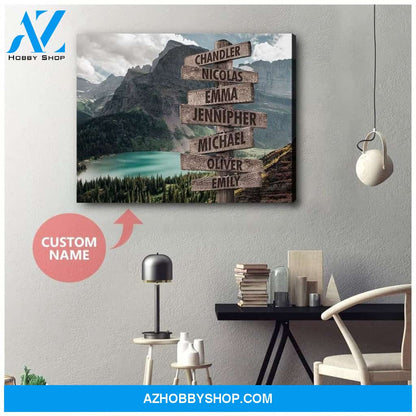 Personalized Landscape Family Name Wall Art Canvas