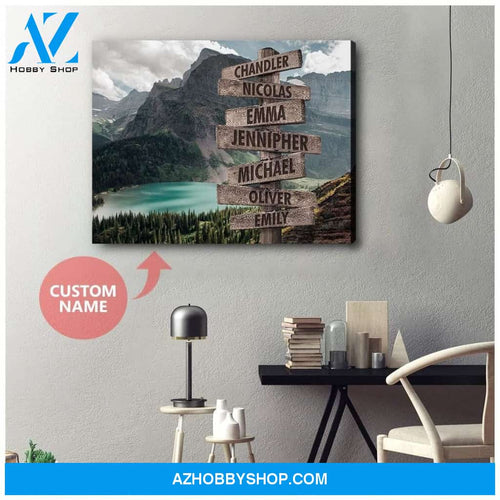 Personalized Landscape Family Name Wall Art Canvas