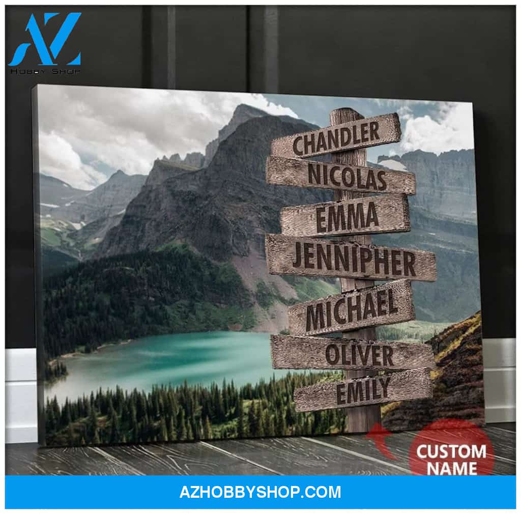 Personalized Landscape Family Name Wall Art Canvas