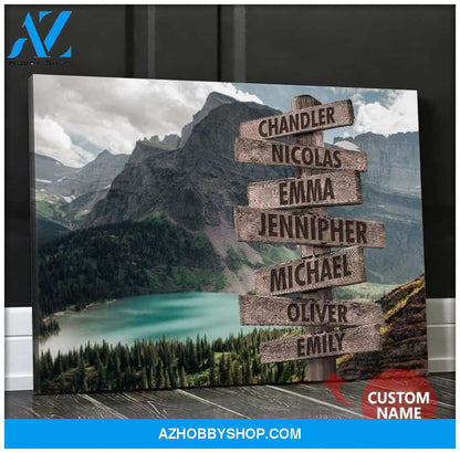 Personalized Landscape Family Name Wall Art Canvas