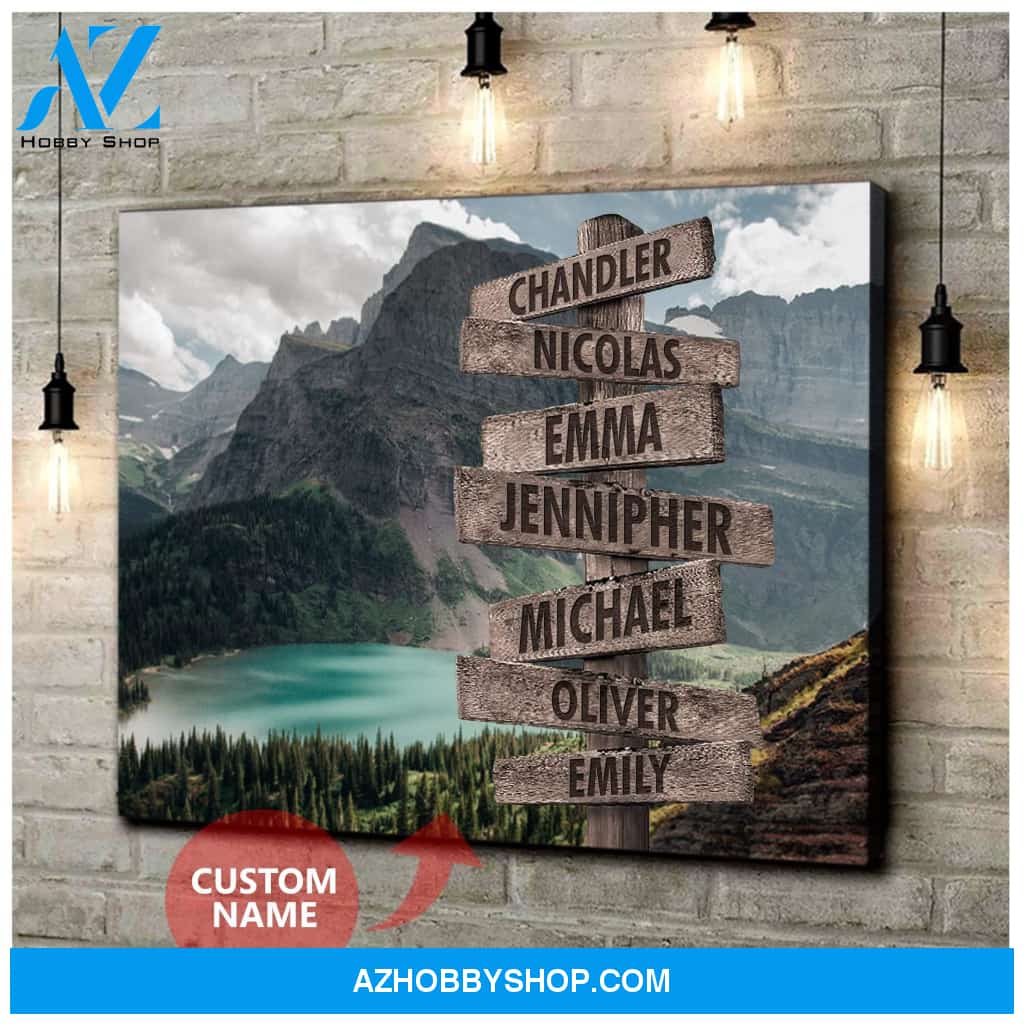 Personalized Landscape Family Name Wall Art Canvas
