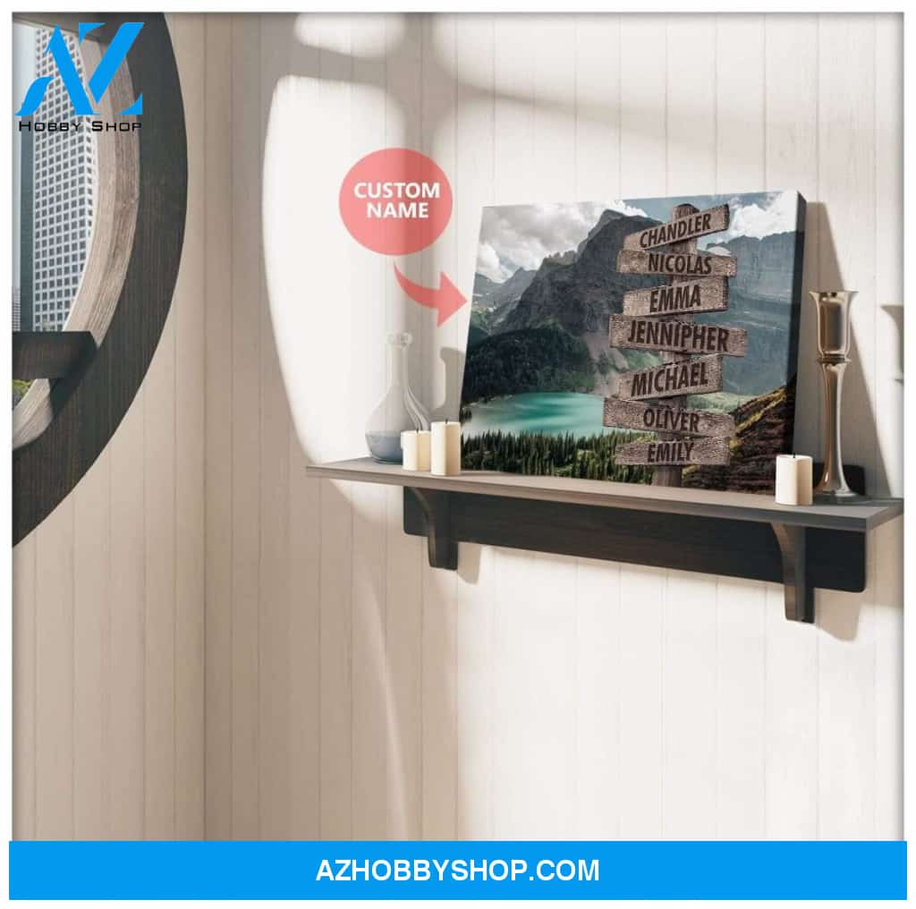 Personalized Landscape Family Name Wall Art Canvas