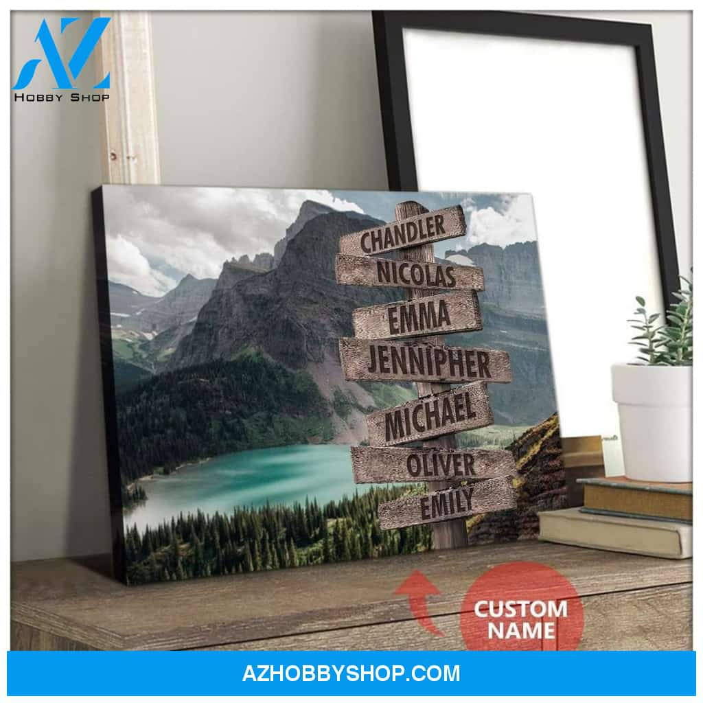 Personalized Landscape Family Name Wall Art Canvas