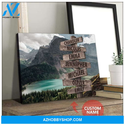 Personalized Landscape Family Name Wall Art Canvas