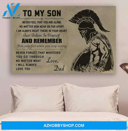Personalized Lda Spartan Poster - To My Son - And Remember Posters