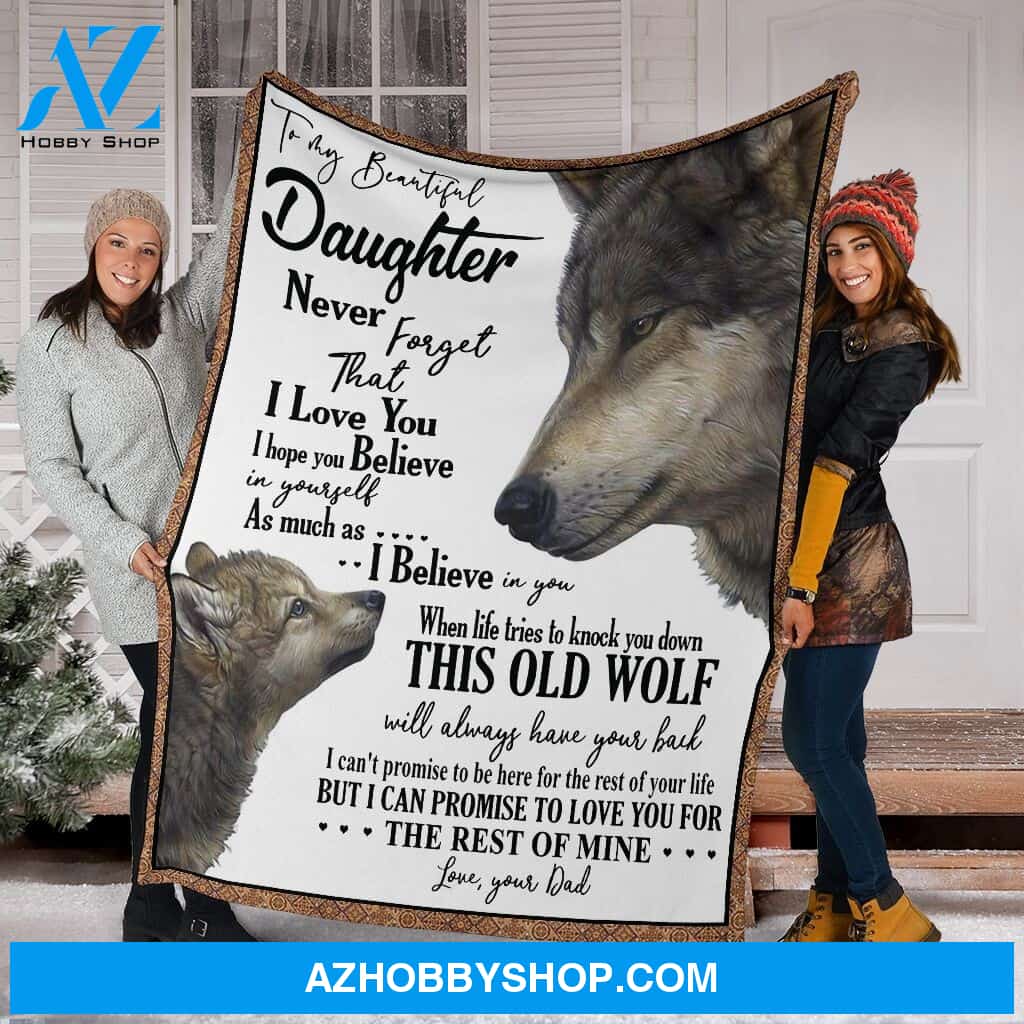 Personalized Letter To My Beautiful Daughter Fleece Blanket