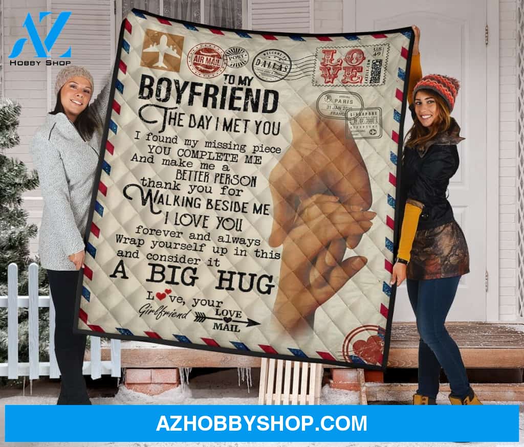 Personalized Letter To My Boyfriend Envelope Fleece Blanket
