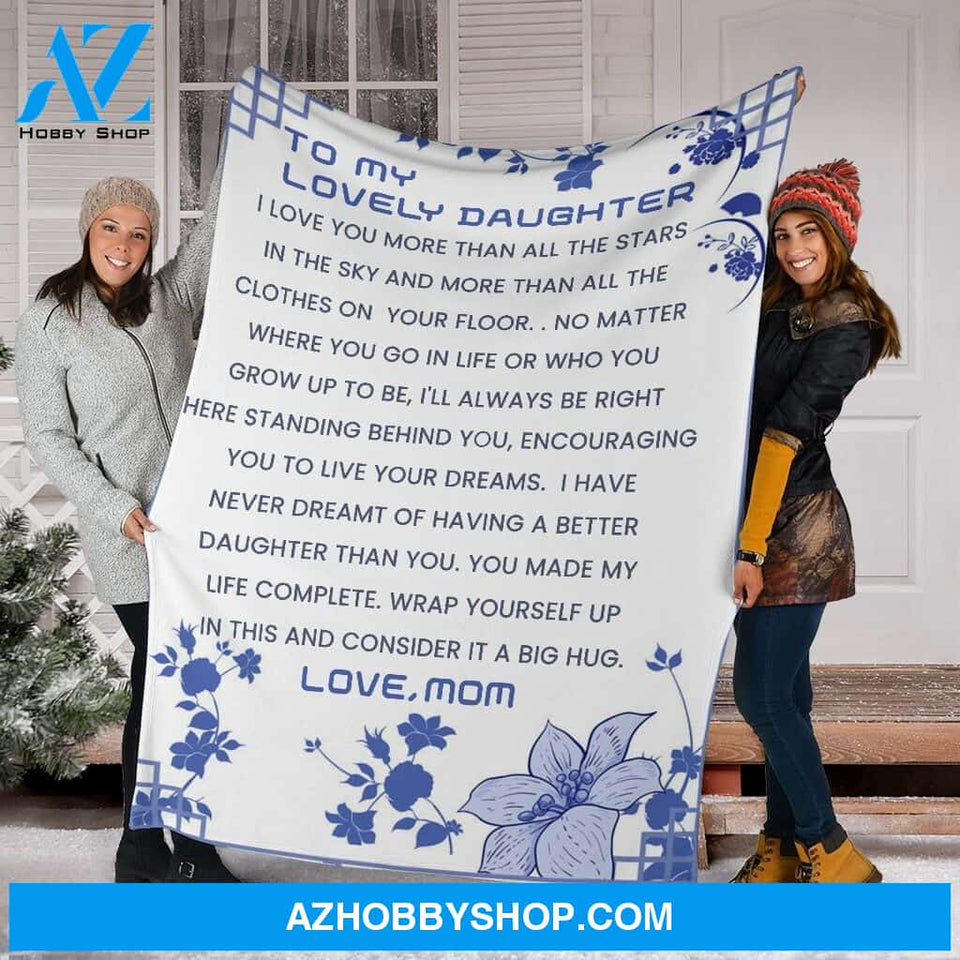 Personalized Letter To My Daughter 001 Fleece Blanket