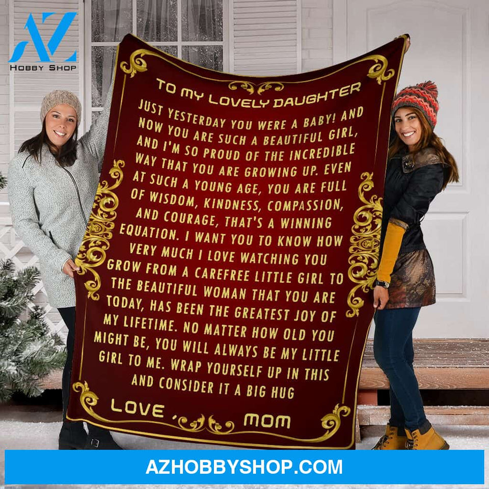 Personalized Letter To My Daughter 002 Fleece Blanket