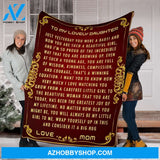 Personalized Letter To My Daughter 002 Fleece Blanket